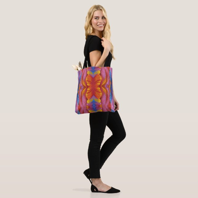 Tote Bag Rainbow Tulip Abstrakt (Am Model)