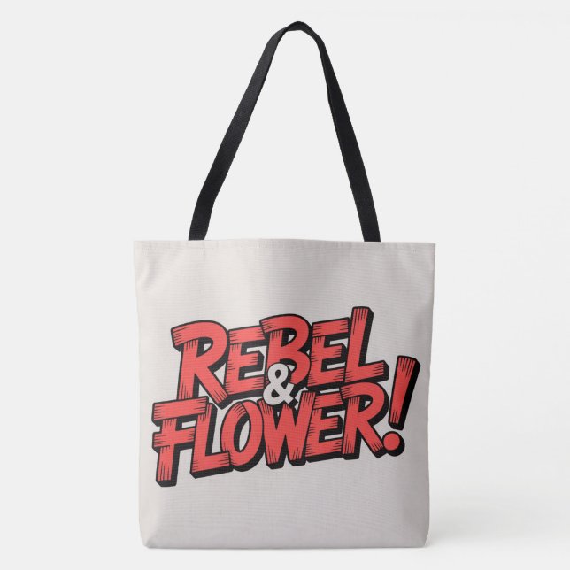 Tote Bag Rebel Flower (Vorderseite)