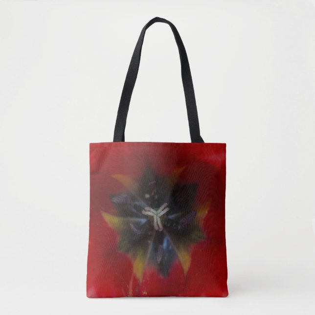 Tote Bag Rot & Schwarz (Vorderseite)