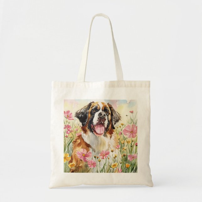 Tote Bag – Saint Bernard Canvas Bag Tragetasche (Vorne)