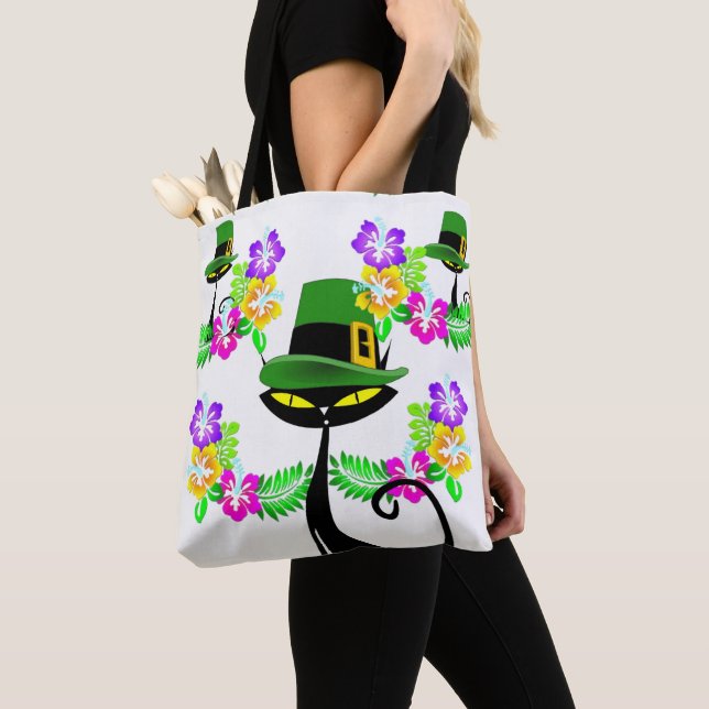 Tote Bag Saint Patrick's Day Cat Floral (Von Nahem)