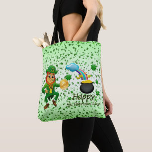 Tote Bag Saint Patrick's Day Regenbogen Klee