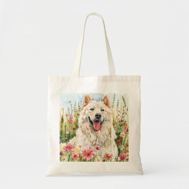 Tote Bag – Samoyed Canvas Dog Lover Bag Tragetasche (Vorne)