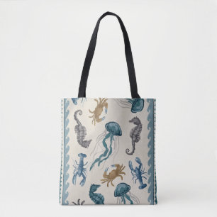 Tote Bag Sea Patterns