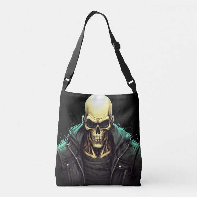 Tote Bag Skeleton Tragetaschen Mit Langen Trägern (Rückseite)