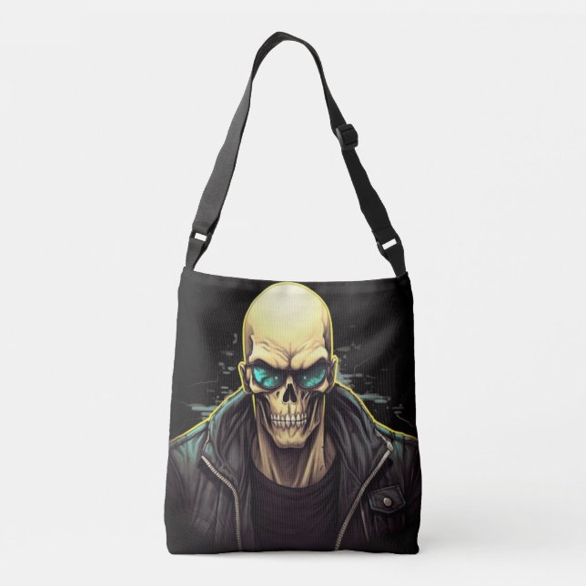 Tote Bag Skeleton Tragetaschen Mit Langen Trägern (Rückseite)
