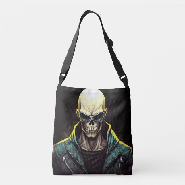Tote Bag Skeleton Tragetaschen Mit Langen Trägern (Rückseite)