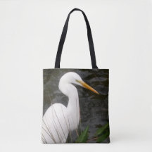Tote Bag Snowy Egret Portrait Design