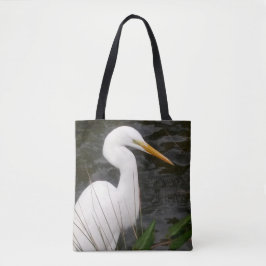 Tote Bag Snowy Egret Portrait Design