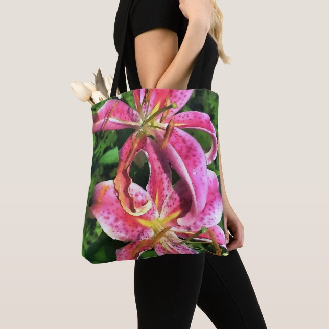 Tote Bag Stargazer Lilie (Von Nahem)