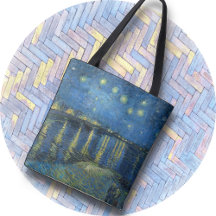 TOTE BAG - "Starry Night Over Rhone" - van Gogh