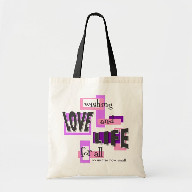 Tote bag to share your pro-life beliefs. tragetasche (Vorne)