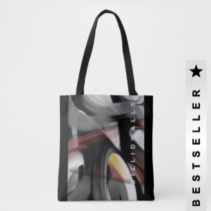 Tote Bag Trend Abstract Schwarz Weiß Puderig