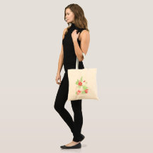 Tote Bag tropische rosa Blumen