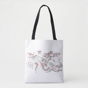Tote Bag Typografische Erd-Kunst