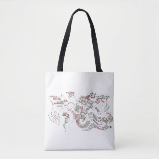 Tote Bag Typografische Erd-Kunst