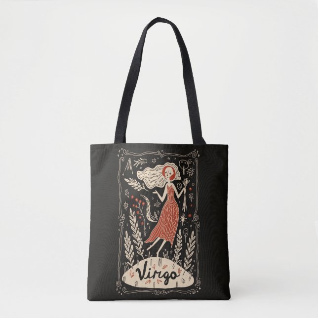 Tote Bag Virgo Celestial Zodiac Art (Vorderseite)