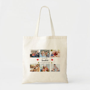 Tote Bag Wir lieben unsere Enkel Foto-Collage Tragetasche