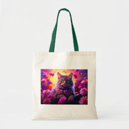Tote Bag with Cat Illustration Tragetasche
