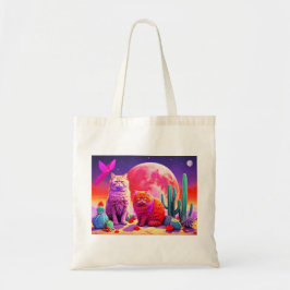 Tote Bag with Cat Illustration Tragetasche