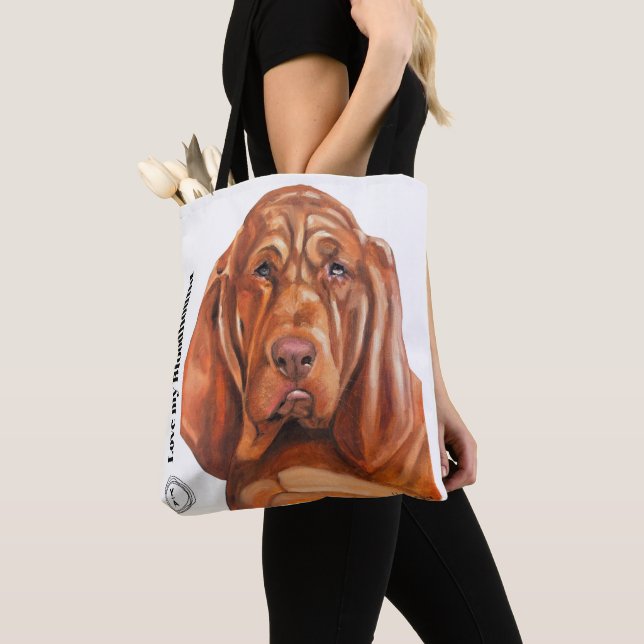 tote bag with the bloodhound from the oil painting (Von Nahem)