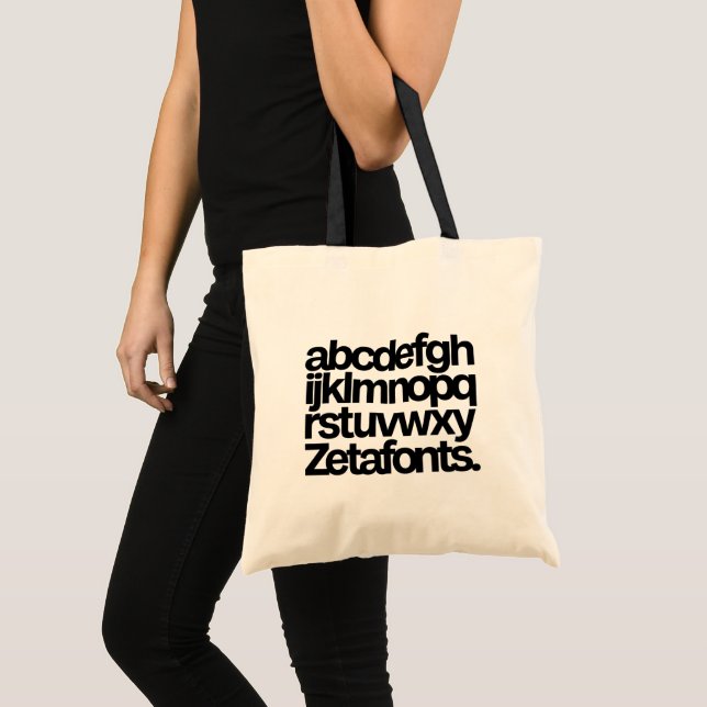 Tote Bag - Zetafonts Alphabet Tragetasche (Vorderseite (Produkt))