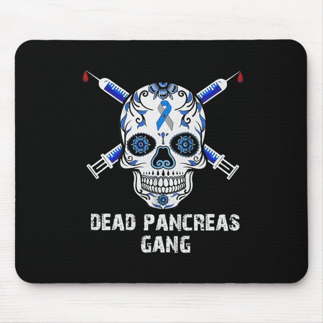 Tote Bauchspeicheldrüse Schädeldiabetes Bewusstsei Mousepad (Vorne)
