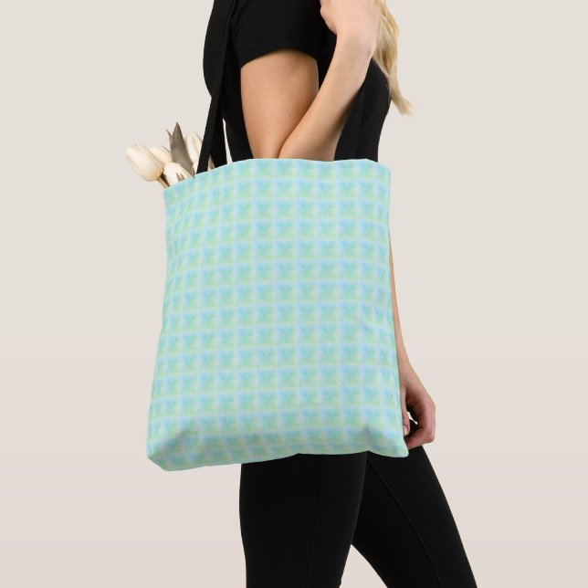 Tote Beutel (ao) - Aqua Blue Mosiac Muster (Von Nahem)