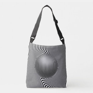 Tote Beutel geometrische optische Kunstmuster Abde Tragetaschen Mit Langen Trägern