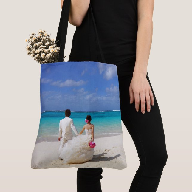 Tote Beutel Geschenk Bag Bride Groom Beach Hochzei (Von Nahem)