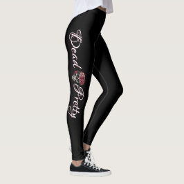 Tote Blumen-Schädel-Leggings Leggings