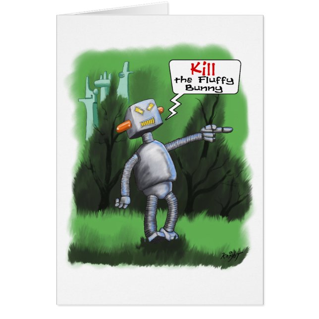 Töte die Fluffy Bunny Card (Vorne)