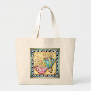 TOTE & EINKAUFSTÜTEN - COOL BEANS! COFFEE ART JUMBO STOFFBEUTEL