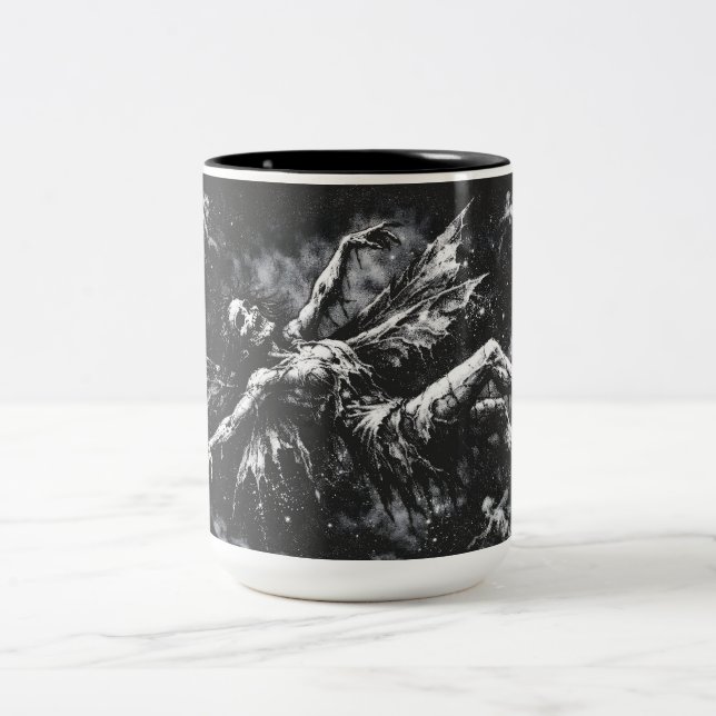 Tote Fee von BurnsInHell Zweifarbige Tasse (Mittel)