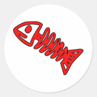 Tote Fische Skelett Schädelknochen Fossil Rot