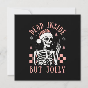 Tote im Innern, aber Jolly Feiertagskarte