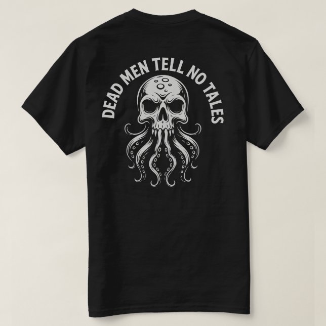 Tote Männer erzählen keine Geschichten Piratendesi T-Shirt (Design Rückseite)