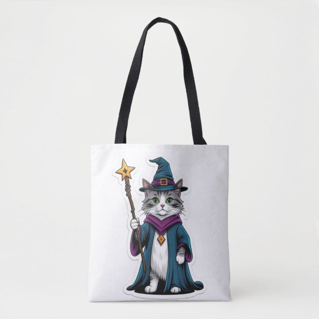 Tote Mini-Zauberkatze mit magischem Stab (Vorderseite)