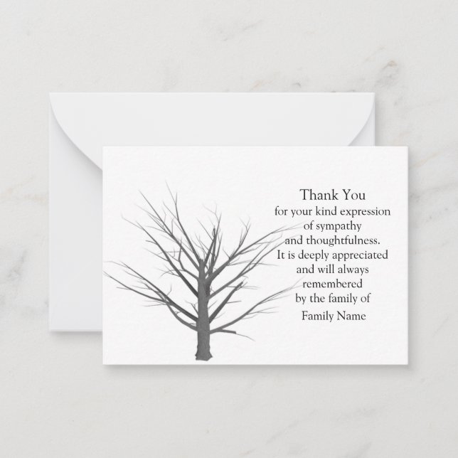 Tote Pflanze nach Beerdigung Dankeschön Karten (Vorderseite)