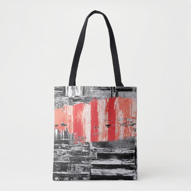 Tote – Red Pulse Abstract Design (Vorderseite)