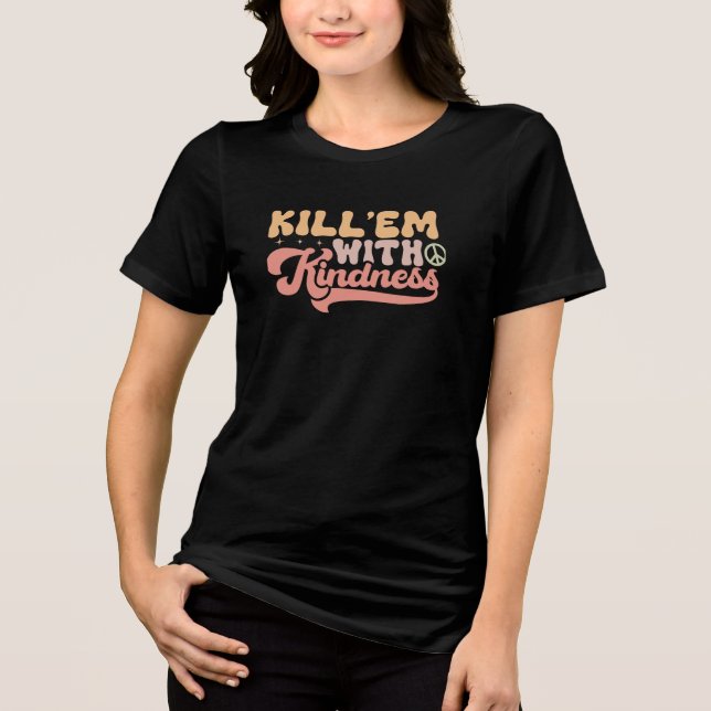 Töte sie mit Kindheit Tri-Blend Shirt (Vorderseite)
