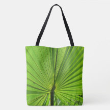 Tote Tag (ao) - Green Palm Frond