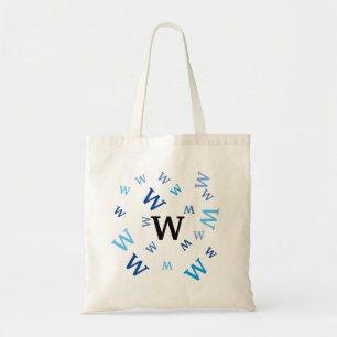 Tote Tag - Blue Letters Tragetasche