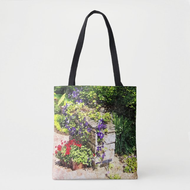 Tote Tag Clematis an der Wand (Vorderseite)
