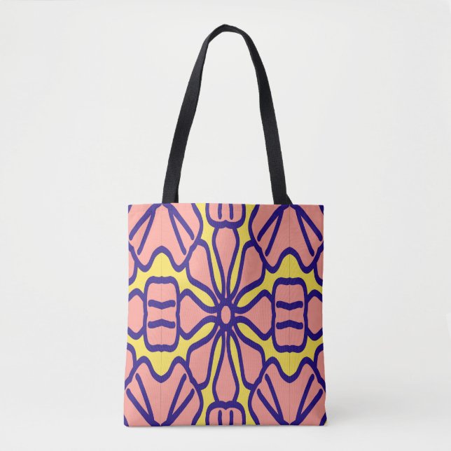 Tote Tag, ein nahtloses klassisches Blumendesign (Vorderseite)