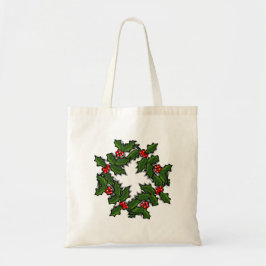 Tote Tag - Wraath of Holly Blätter and Berries Tragetasche
