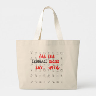 Tote Tasche Beige alle Zeichen stimmen Grafik