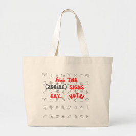 Tote Tasche Beige alle Zeichen stimmen Grafik