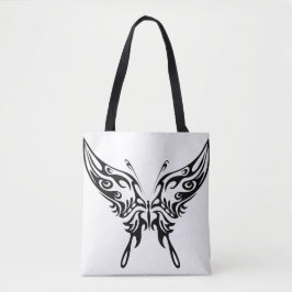 Tote Tasche, 'Butterfly Aura' Design, schwarz