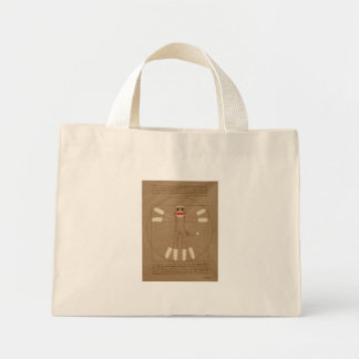 Tote-Tasche des Vitruvianischen Affen Mini Stoffbeutel